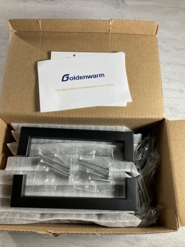 10 Pack Goldenwarm Black Square Bar Cabinet Pull Drawer Handle (6922743480503)
